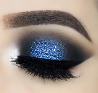 coral eye makeup look